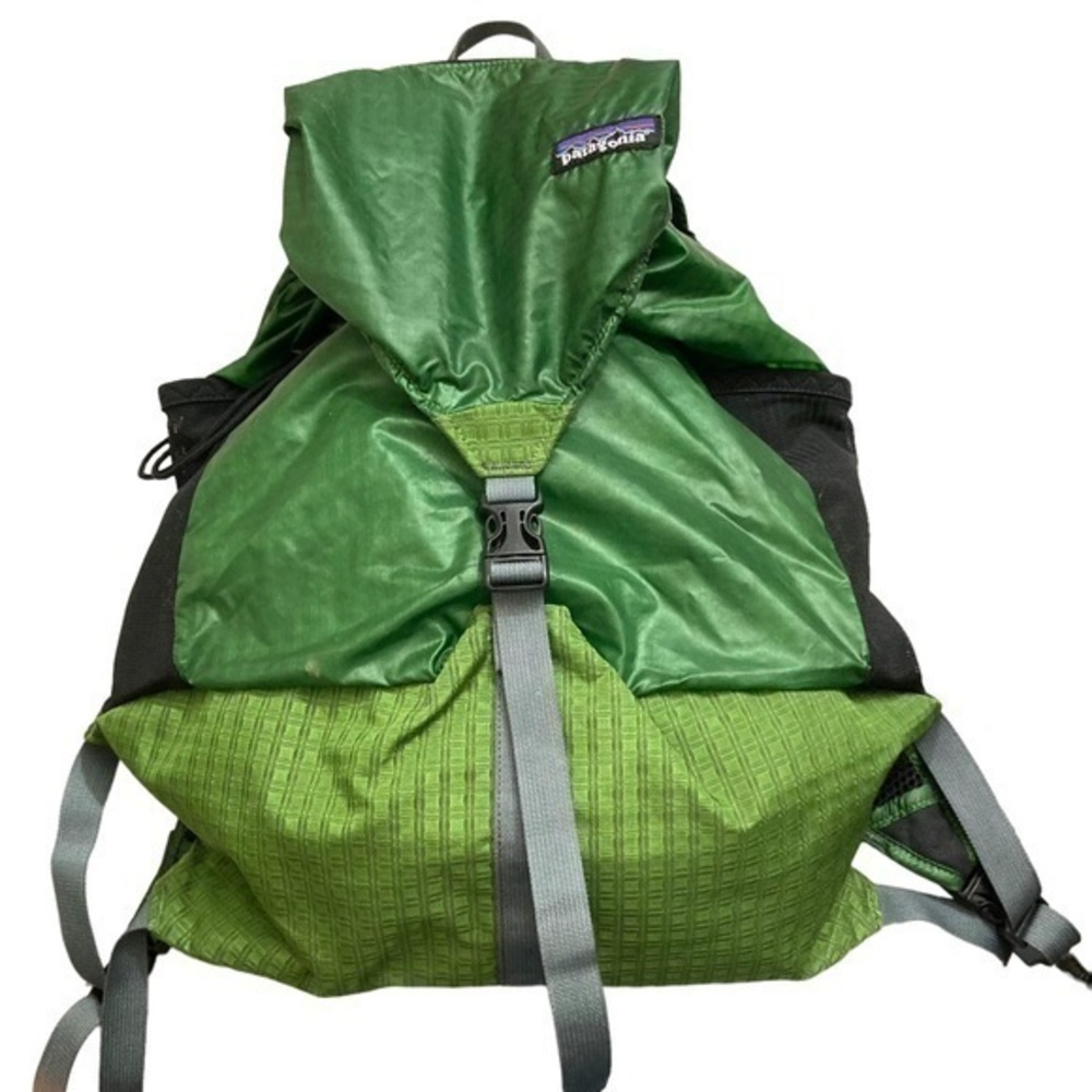 Patagonia green nylon lightweight backpack